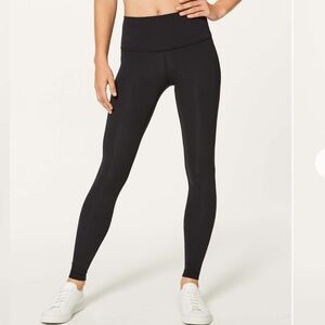 Womens Size 6 Black Lululemon Wunder Under Hi-Rise Tight (Full-On Luxtreme 28")